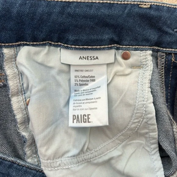 Paige Anessa Wide-Leg Cropped Jeans size 28 - Picture 4 of 4